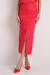Saia Midi Com Fenda Frente Vermelha Ref.: HS252.950.004