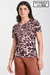T-shirt Animal Print com Detalhe Drapeado Ref.: HT214.833.612