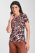 T-shirt Animal Print com Detalhe Drapeado Ref.: HT214.833.612 - comprar online