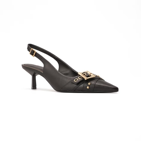 Scarpin Slingback Preto com Detalhe de Fivela Ref.: 3104.399.001B - comprar online
