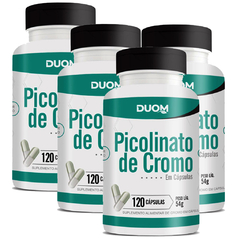 Picolinato de Cromo 120cps 450mg Duom | Kit 4 Frascos