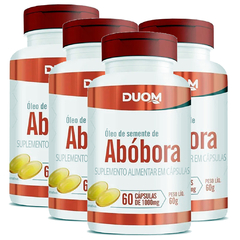 Óleo de Semente de Abóbora 60cps 1000mg Duom | Kit 4 Frascos