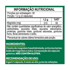 Cloreto de Magnésio P.A. 60cps 500mg Duom na internet