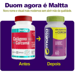 Cúrcuma + Colágeno Tipo 2 60cps Maltta na internet