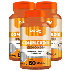Vitaminas do Complexo B 60cps (1 ao dia) Duom | Kit 3 Frascos