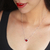 Colar Coração Vermelho Prata 925 Legítima - loja online