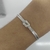 Pulseira Nó Dois Fios Prata 925 Legítima 18 cm