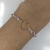 Pulseira Coração Vazado Rosa Prata 925