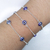 Pulseira Olho Grego Separados Azul Royal Prata 925