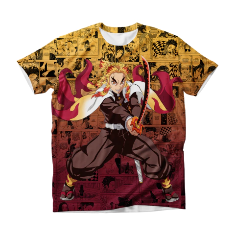 Camisa Mangá - Kyojuro Rengoku - Hashira