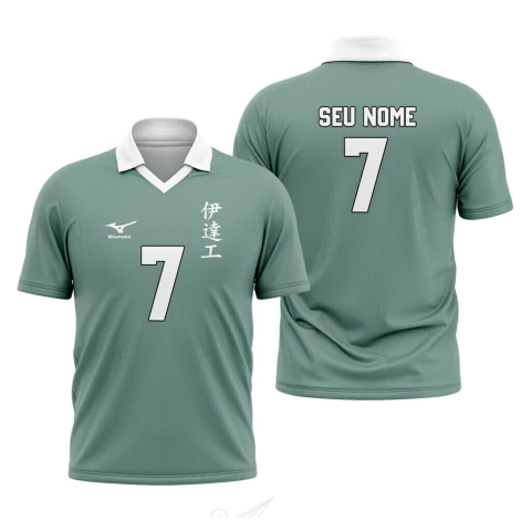Camisa Uniforme Verde Datekou - Haikyuu - Nome e Número Personalizável - comprar online