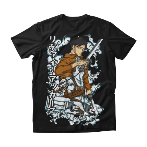 Camisa Attack on Titan - Levi Ackerman - Smoke