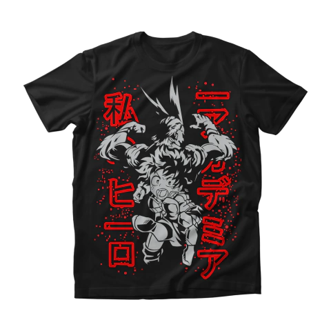 Camisa Boku no Hero - Midoriya Izuku & All Might