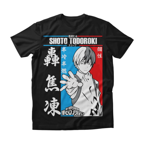 Camisa Boku no Hero - Shoto Todoroki - Class 1-A