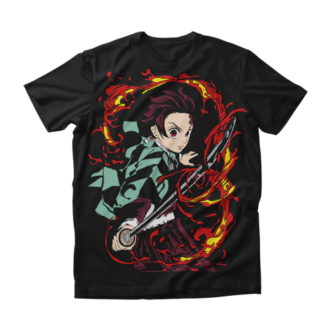 Camisa Demon Slayer - Tanjiro Kamado - Hinokami Kagura