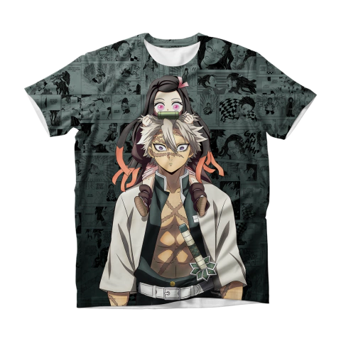 Camisa Mangá - Sanemi e Mini Nezuko