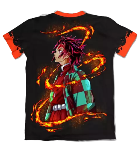 Camisa Demon Slayer - Tanjiro Fogo Costas - comprar online