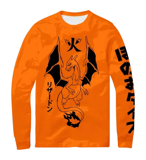 Camisa Manga Comprida Pokémon - Charizard v1 - comprar online