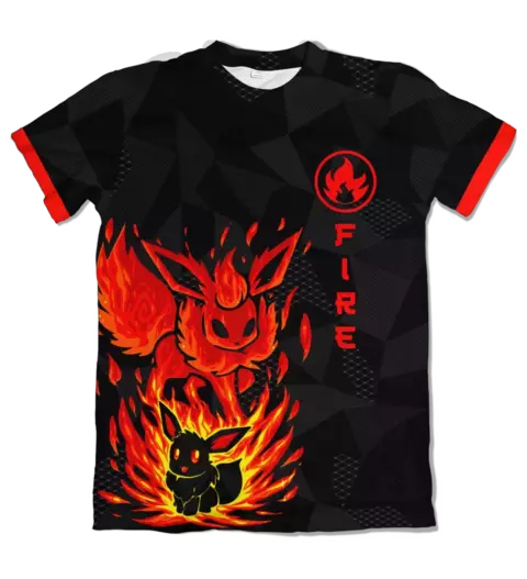 Camisa Pokémon - Uniforme Eeveelution - FIRE - comprar online