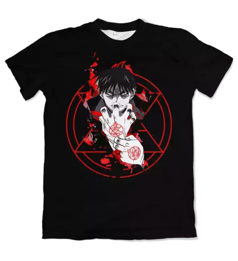 Camisa Fullmetal Alchemist - Mustang Vermelho - comprar online