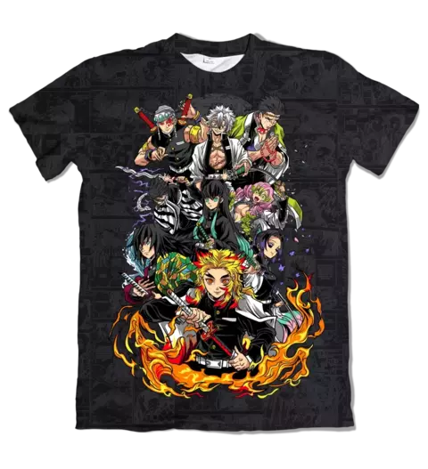 Camisa Demon Slayer - Hashiras Fundo Manga - comprar online