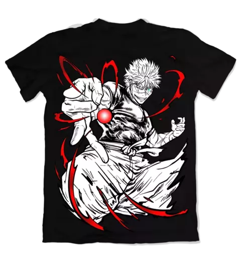 Camisa Jujutsu Kaisen - Padrão - Satoru Gojo Vermelho Costas - comprar online