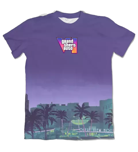 Camisa Grand Theft Auto VI - Full Print Logo - comprar online