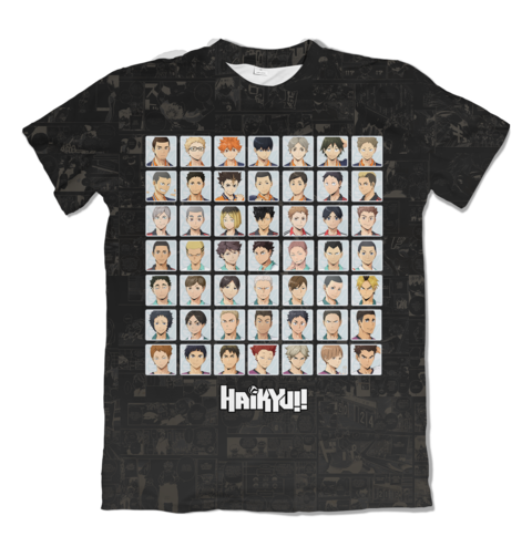 Camisa Haikyu!! - Todos os Personagens (Fundo Mangá) - comprar online