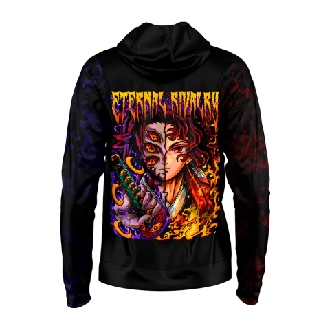 Moletom Dualidade - Kokushibo x Yoriichi (Com Zíper) - comprar online