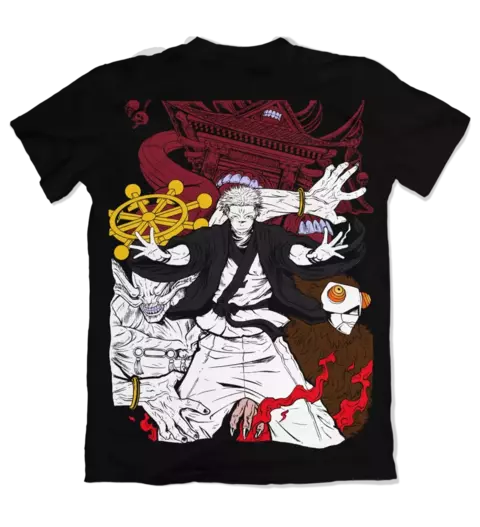 Camisa Jujutsu Kaisen - Padrão - Sukuna Costas - comprar online