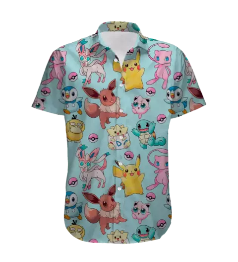 Camisa Social - Pokémon - Variados Azul - comprar online