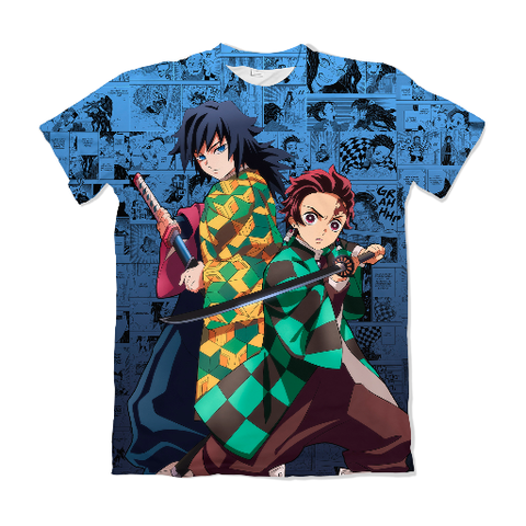 Camisa Demon Slayer - Tanjiro e Tomioka - comprar online