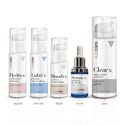 Vulvi Pack Full Original - Hydra V+ Lubri V + Blanch V + Serum V + Clear V