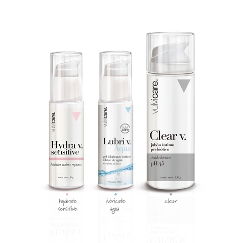 Vulvi Pack 8- Hydra V Sensitive + Lubri V Aqua + Clear V