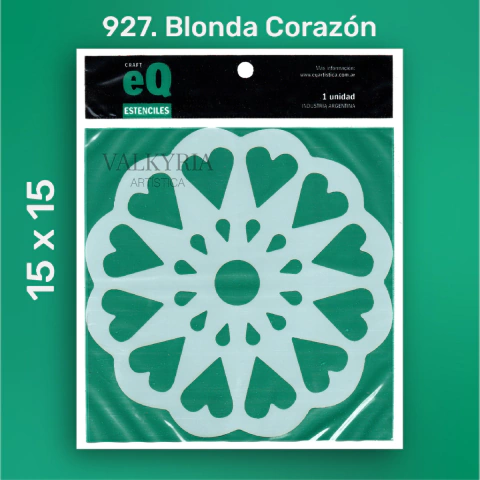Stencil 15 x 15 "Blonda Corazón" | EQ 927