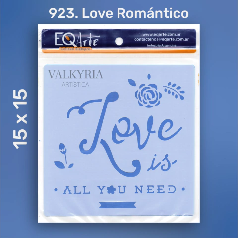 Stencil 15 x 15 "Love Romántico" | EQ 923