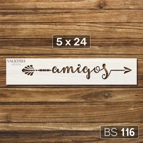 Stencil "Amigos" 5 x 24 | Buenos Deseos