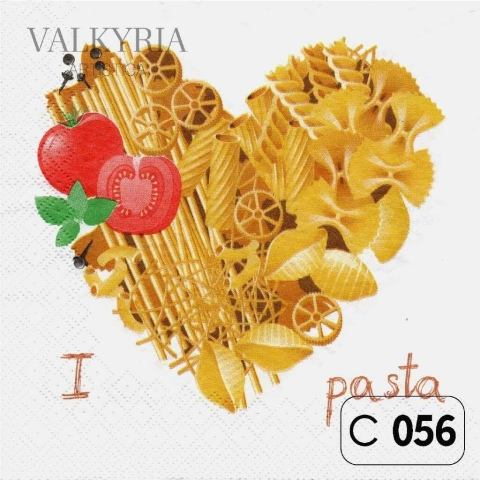 Servilleta para Decoupage Cocina "I love Pasta"