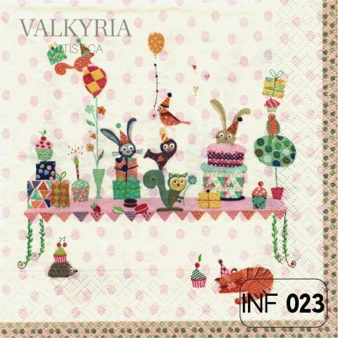 Servilleta para Decoupage Infantil "Fiesta de Animalitos"