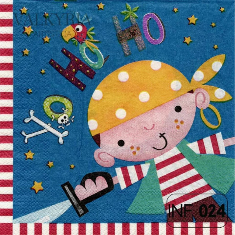 Servilleta para Decoupage Infantil "Niño Pirata"