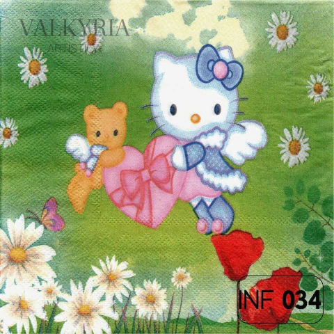 Servilleta para Decoupage Infantil "Hello Kitty"