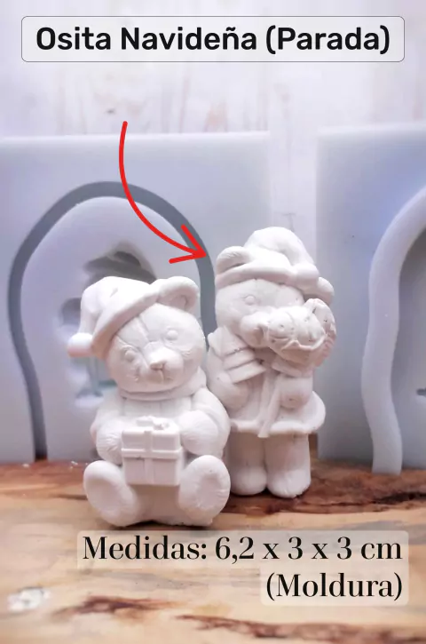 Molde Osita Navideña Parada | Craquelina
