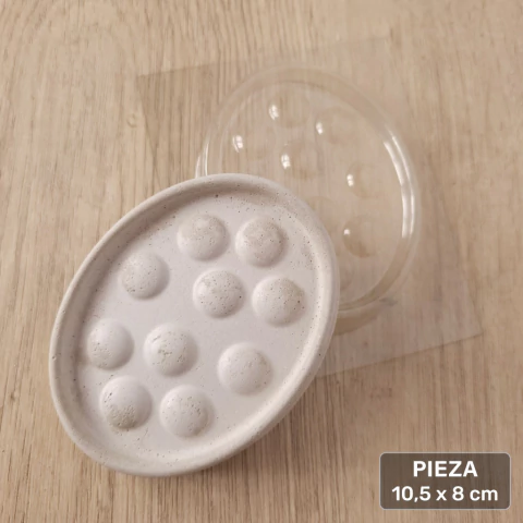 Molde Termoformado "Jabonera Ovalada" (Pieza 10,5 x 8 cm) (para Resina, Yeso, Cemento) 703