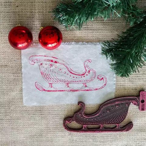 Sello Trineo de Navidad (17 x 8 cm) | P009H