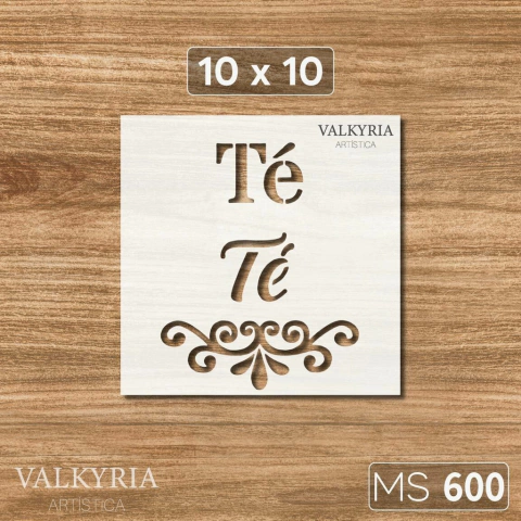 Stencil "Té" 10 x 10 | Manos Stencils