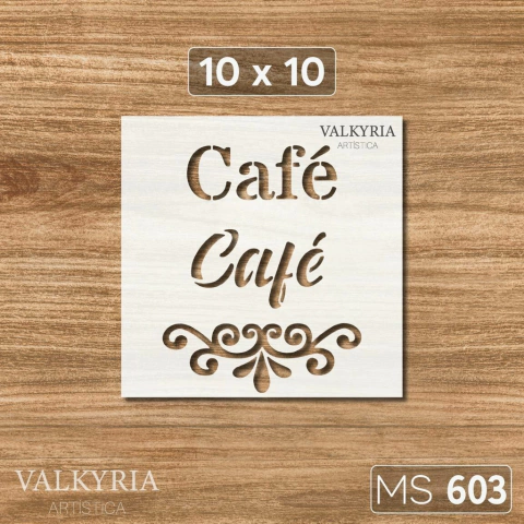Stencil "Café" 10 x 10 | Manos Stencils