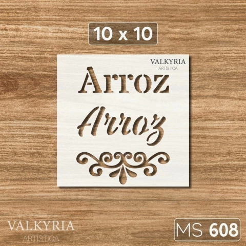 Stencil "Arroz" 10 x 10 | Manos Stencils