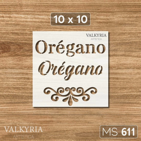 Stencil "Orégano" 10 x 10 | Manos Stencils