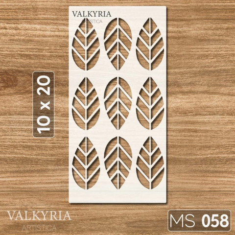 Stencil "Fondo Hojas" 10 x 20 | Manos Stencils