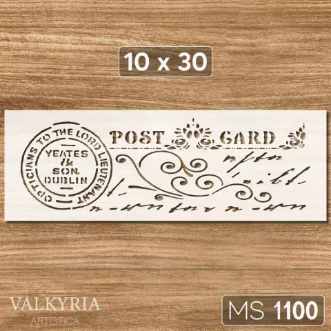 Stencil 10 x 30 "Vintage Postcard" | MS 1100